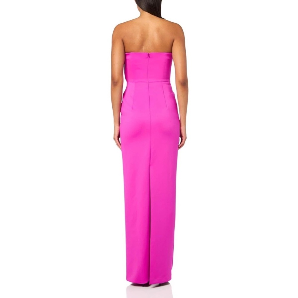 $575 Black Halo Women's Divina Gown Maxi Dress Pink Strapless 2 - Picture 6 of 14